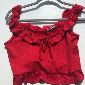 PacSun red crop too